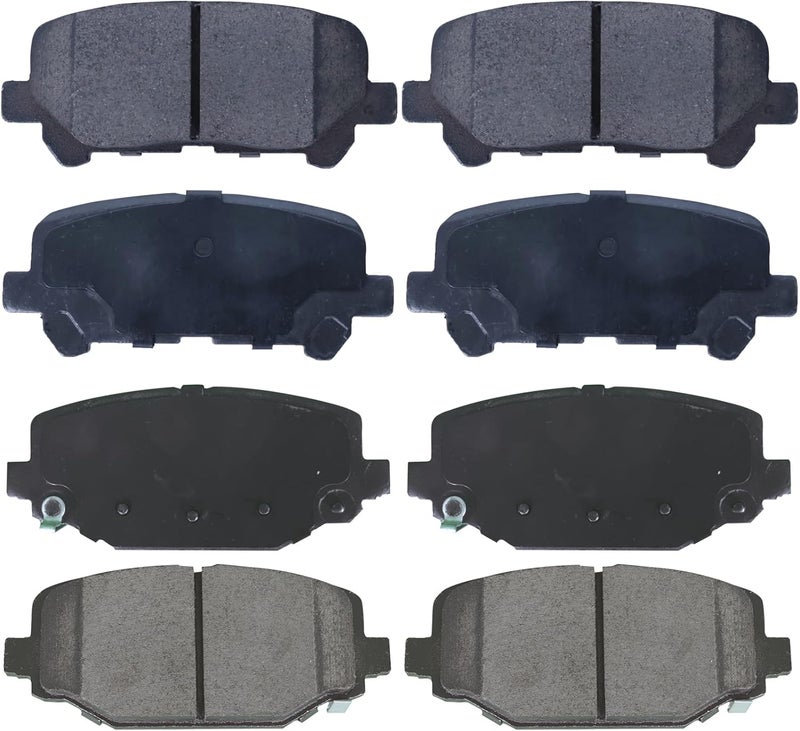EXPPOWER Front Rear Brake Pad for Chrysler Town and Country Dodge Journey Dual Piston - Image 1